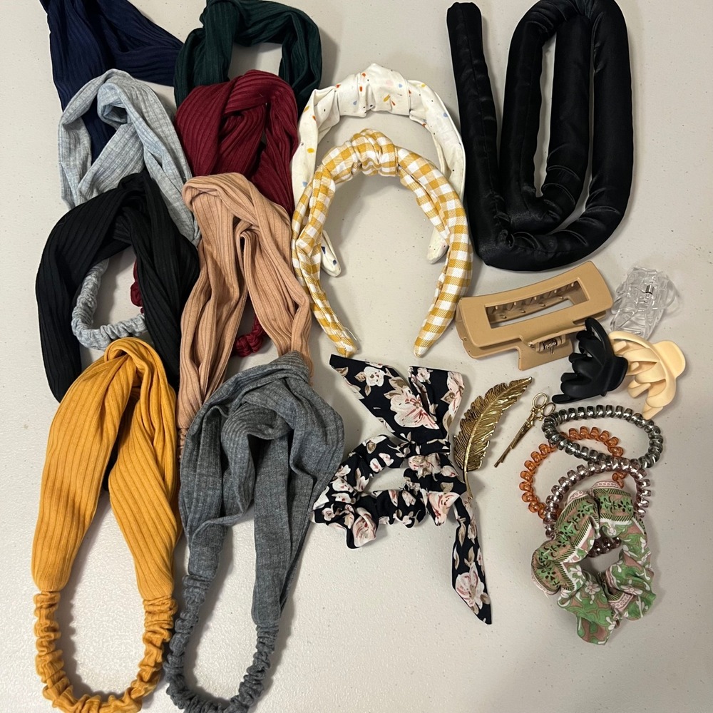 Unbranded Womens Hair Accessory Bundle Headbands Clips Scrunchies Boho Lot OS